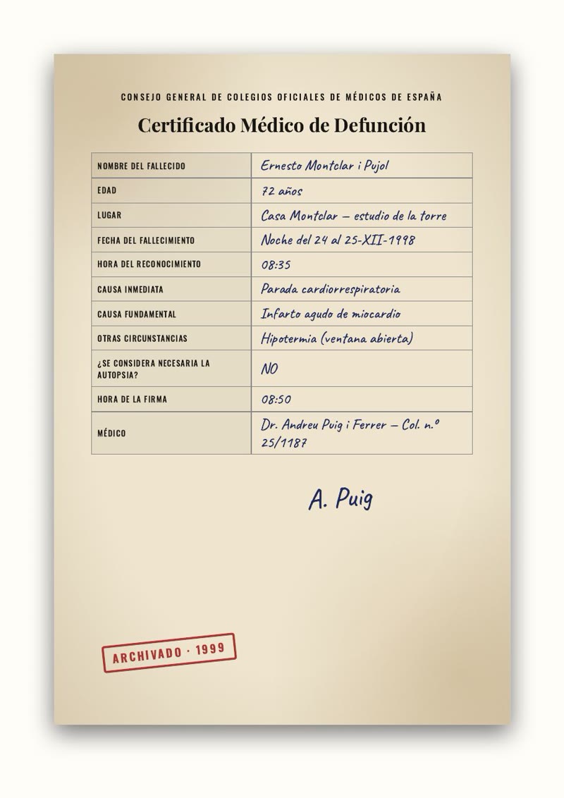 Certificado de defunción
